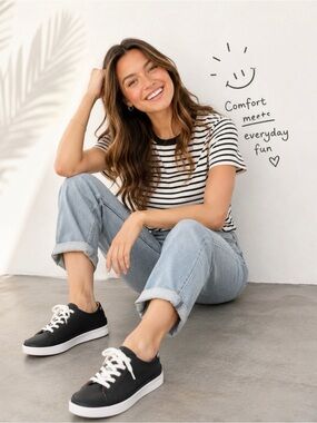 Reef Lay Day Leather Sneakers